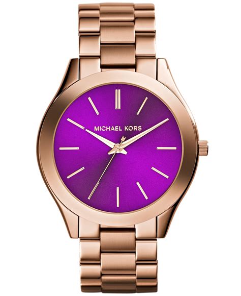 Michael Kors MK3293 Women's Slim Runway Pink Dial Rose 